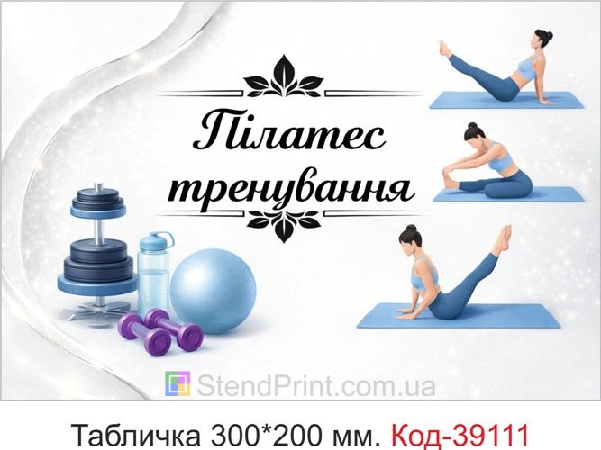 Вывеска Пилатес тренировки для фитнес клуба купить