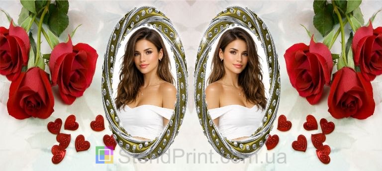 Чашка з фото з трояндою в рамці подарунок для коханої замовити онлайн
