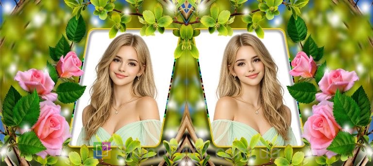 Кружка с фото для девушки с розами нежный подарок заказать