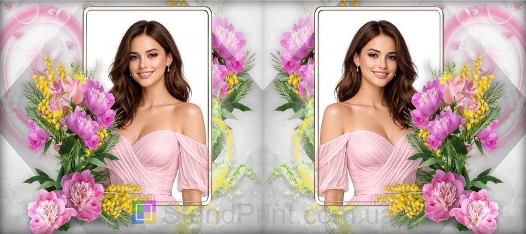 Кружка з фото для дівчини з півоніями красивий подарунок замовити