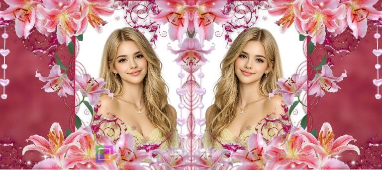 Кружка з фото з рожевими ліліями ніжний квітковий подарунок замовити