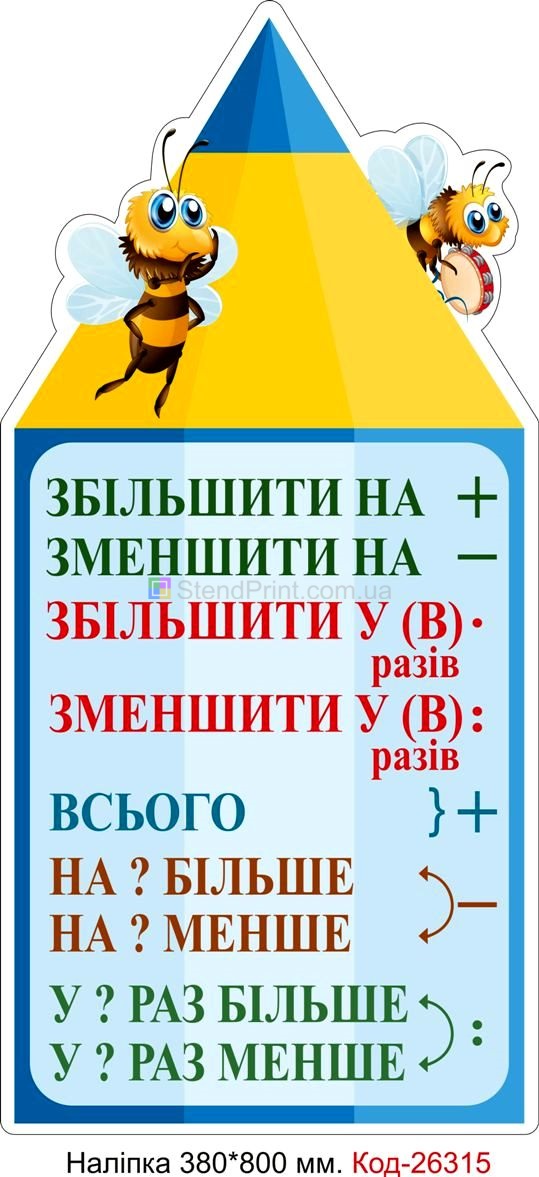 Наліпка самоклеюча наклейка для класу Код-26315