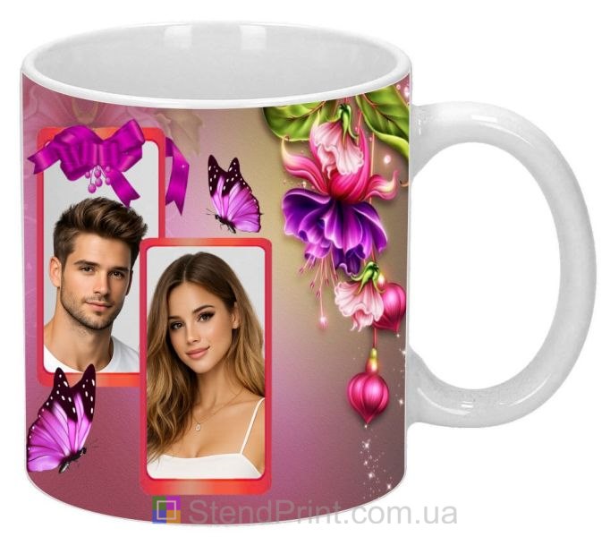 Чашка з фото для пари романтичний подарунок замовити