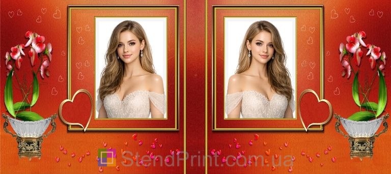 Чашка с фото для любимой с цветами и сердцем яркий романтический подарок заказать