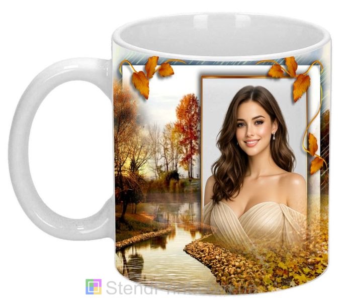 Кружка з фото осінній подарунок для дівчини — фотокружка з осіннім парком