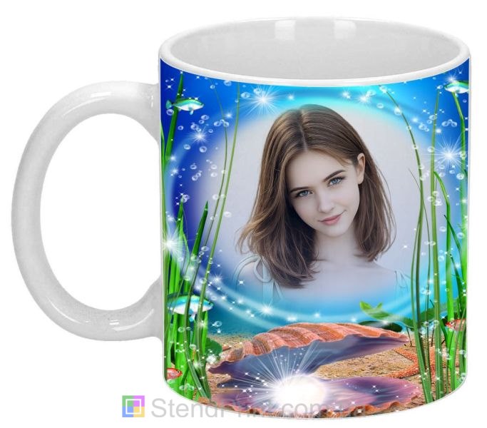 Кружка з фото підводний пейзаж і перлина, море — замовити
