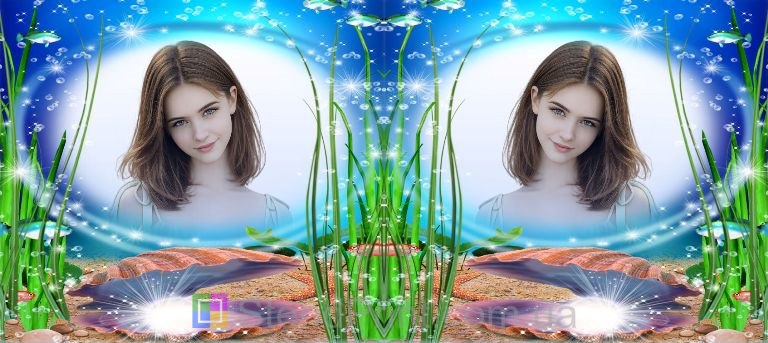 Кружка з фото підводний пейзаж і перлина, море — замовити