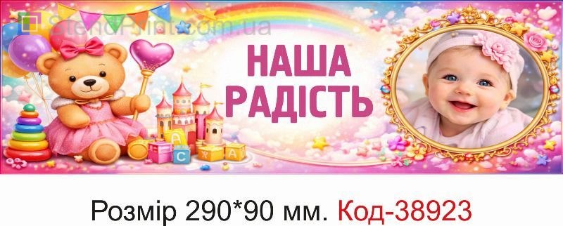 Номер Наша радость с фото на детскую коляску купить