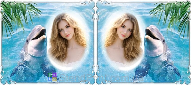 Чашка з фото море, дельфін, пляжний стиль — замовити