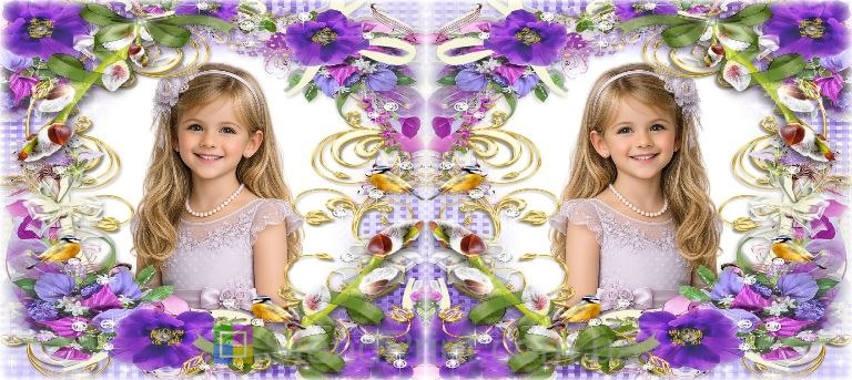 Чашка з фото весняні квіти золотий декор птахи замовити