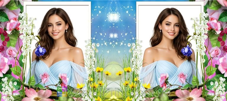 Чашка з фото для дівчини з квітами весняний подарунок замовити