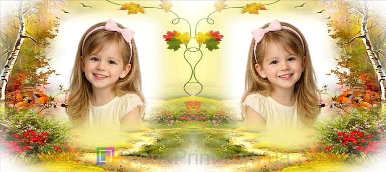 Чашка з фото осінній ліс із листям і птахами персональний друк купити онлайн