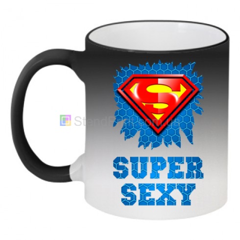 Чашка кружка хамелеон "SUPER"