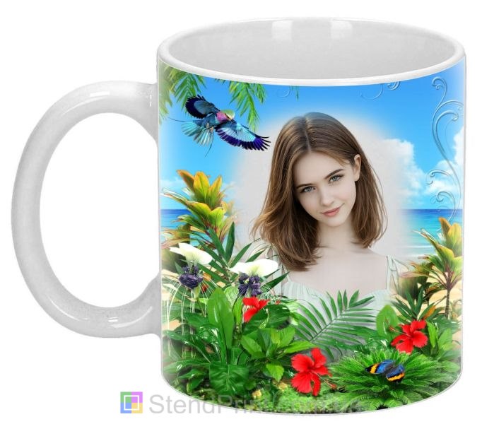 Чашка с фото морской фотоэффект экзотика песочный берег заказать