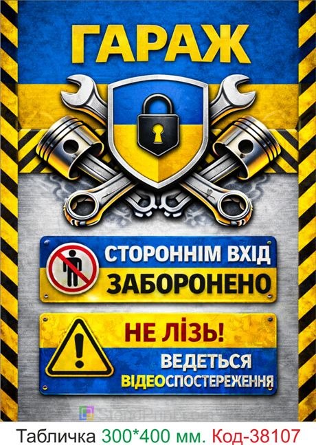 Табличка гараж стороннім вхід заборонено купити Україна