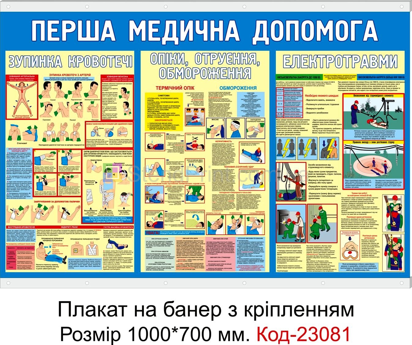 Плакат на стіну Перша медична допомога