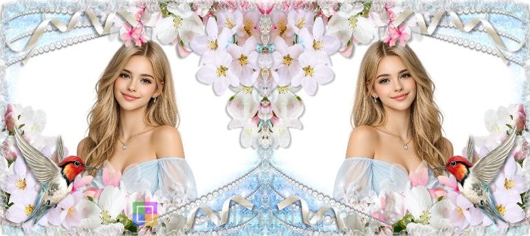 Чашка с фото цветущая яблоня жемчуг колибри заказать