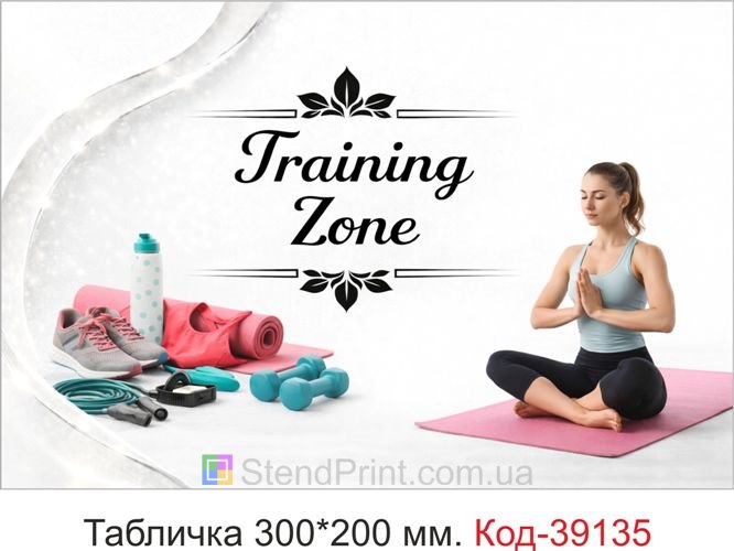 Вывеска Training Zone для фитнес клуба купить