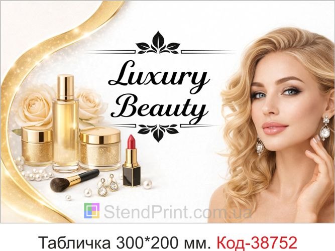 Вивіска Luxury Beauty для салону краси купити онлайн