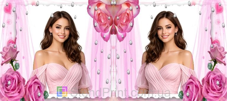 Ніжне горнятко з фото для коханої з рожевими трояндами купити романтичний подарунок