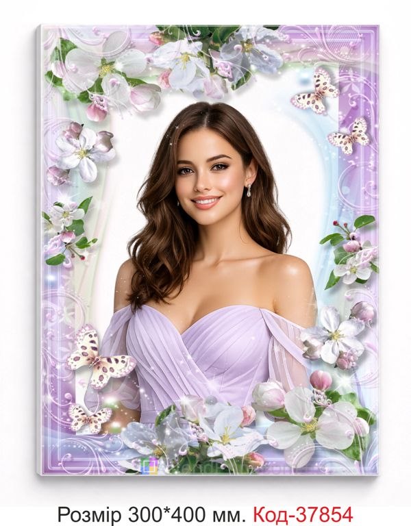 Картина з фото ніжна з квітами купити персоналізована фотокартина