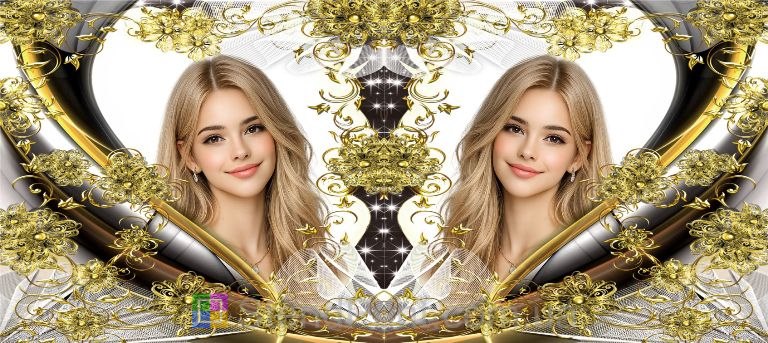 Кружка с фото для девушки стильный подарок с золотым дизайном заказать