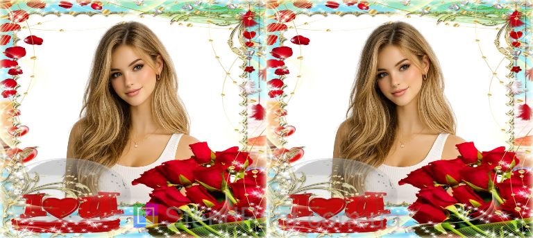 Кружка с фото для любимой с розами Love оригинальный романтический подарок заказать