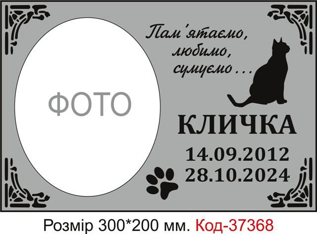 Таблички на могилу кота