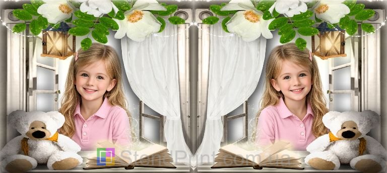 Дитяча чашка з фото казки на ніч і ведмедик