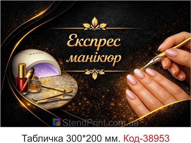 Вивіска Експрес манікюр для студії нігтів купити онлайн