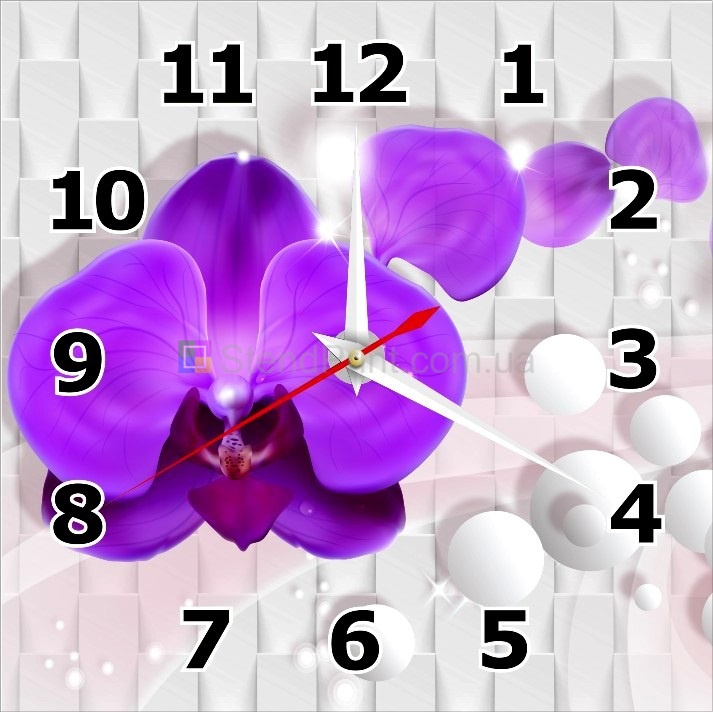 Часы настенные Орхидея часы на стену 3д