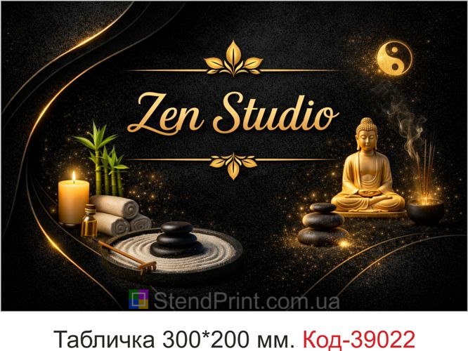 Табличка Zen Studio для студії медитації замовити