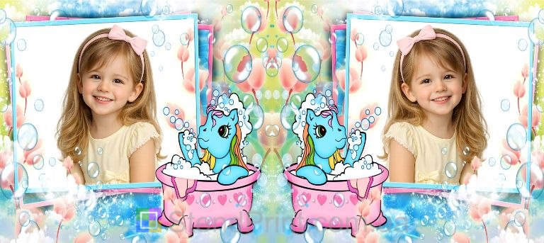 Детская кружка с фото стиль купания и мыльные пузыри