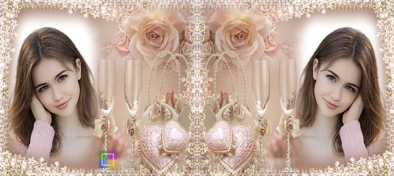 Кружка с фото в романтическом стиле — подарок любимой