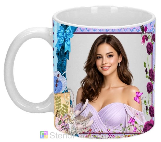 Горнятко з фото з квітами та візерунком подарунок замовити онлайн