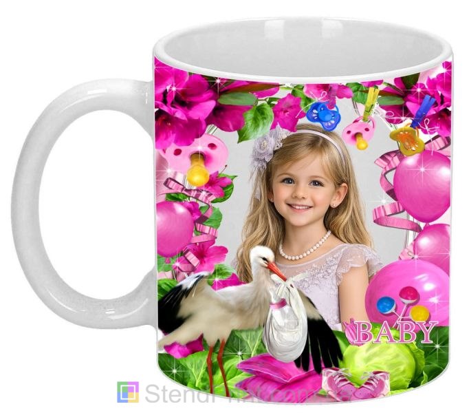 Детская кружка с фото для новорождённой принцессы