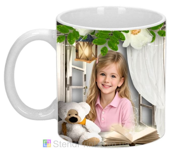 Дитяча чашка з фото казки на ніч і ведмедик