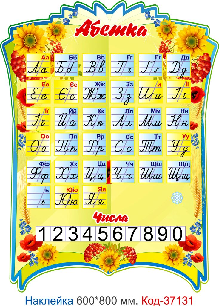 Комплект наклейок для початкового класу "Класний куточок" Код-37128