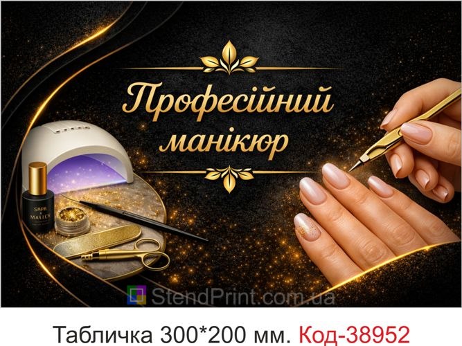 Табличка Професійний манікюр для студії нігтів замовити
