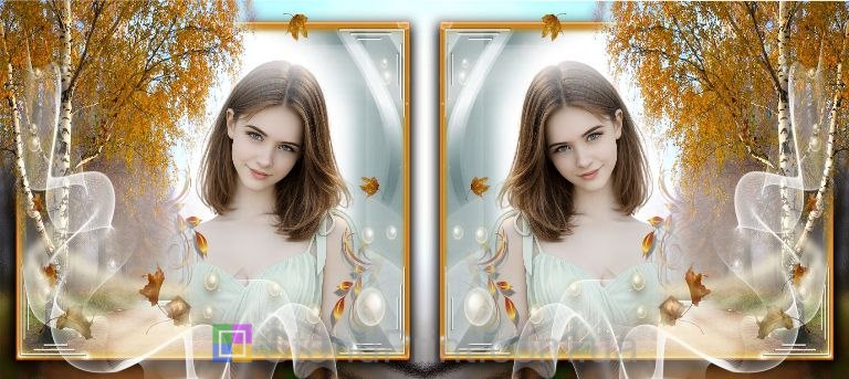 Кружка з фото березовий ліс осінь замовити