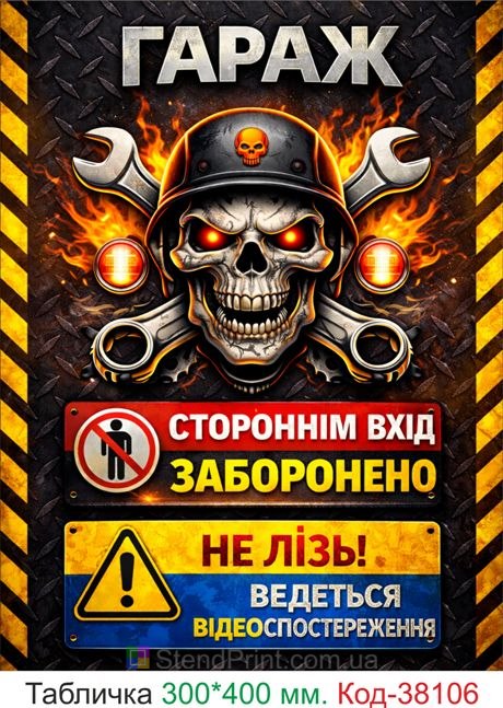 Табличка гараж вход запрещен купить брутальный декор
