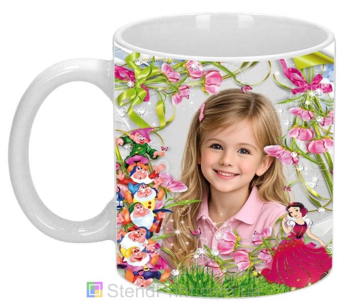 Дитяча кружка з фото квітковий дизайн