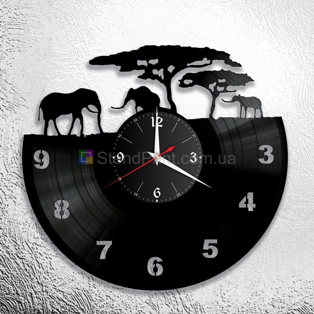 Часы 3д настенные из оргстекла "Африка"