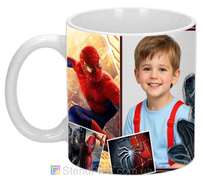 Дитяча чашка з фото Людина-павук для хлопчика