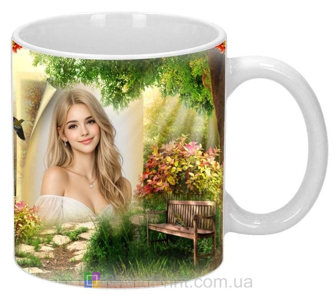 Чашка з фото осінній парк, полотно — персональний фотодрук на чашці
