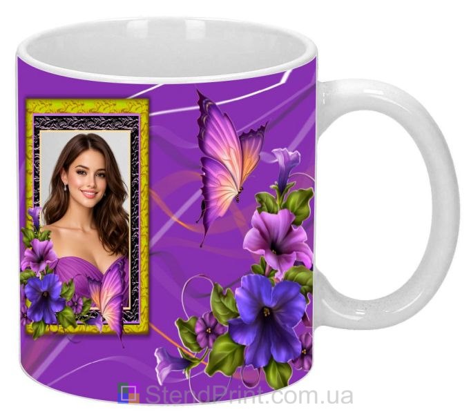 Чашка з фото для дівчини ніжний подарунок друк фото на кружці замовити