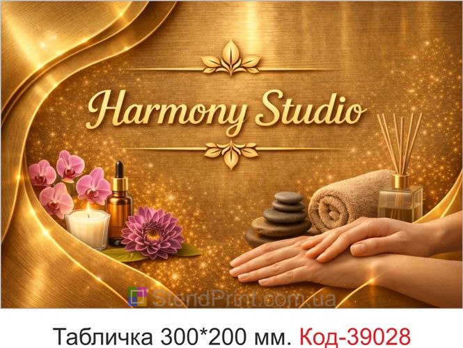 Табличка Harmony Studio для wellness-студії замовити
