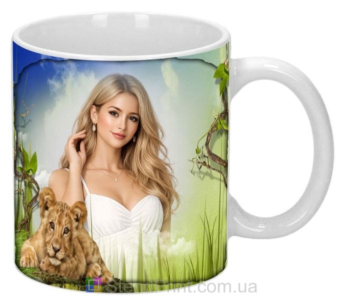 Чашка з фото тигреня природа ніжний дизайн замовити