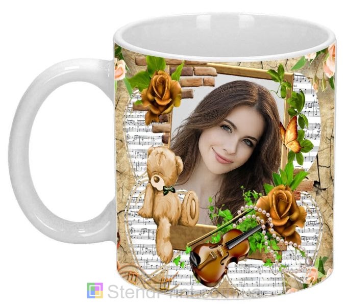Чашка з фото та скрипкою — романтичний подарунок з настроєм