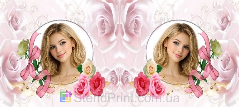 Кружка с фото для девушки с розами нежный подарок заказать